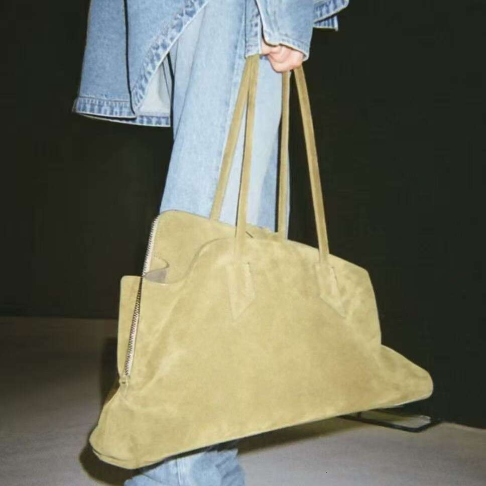 Women Autumn Suede Underarm Bag Genuine Leather Niche Irregular Shoulder Large Capacity Tote Versatile SENYY