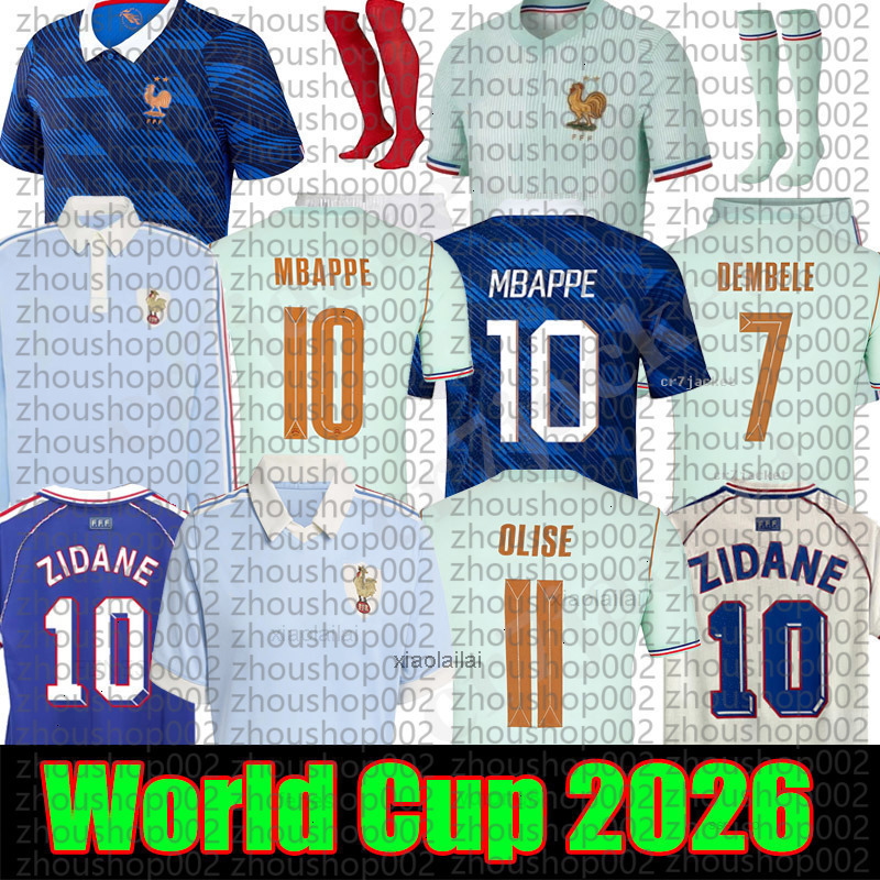 france jersey world cup 2026 French Soccer Jerseys 26 27 MBAPPE DEMBELE national team Olise Kids retro Football tops Shirt maillot de foot ZIDANE HENR