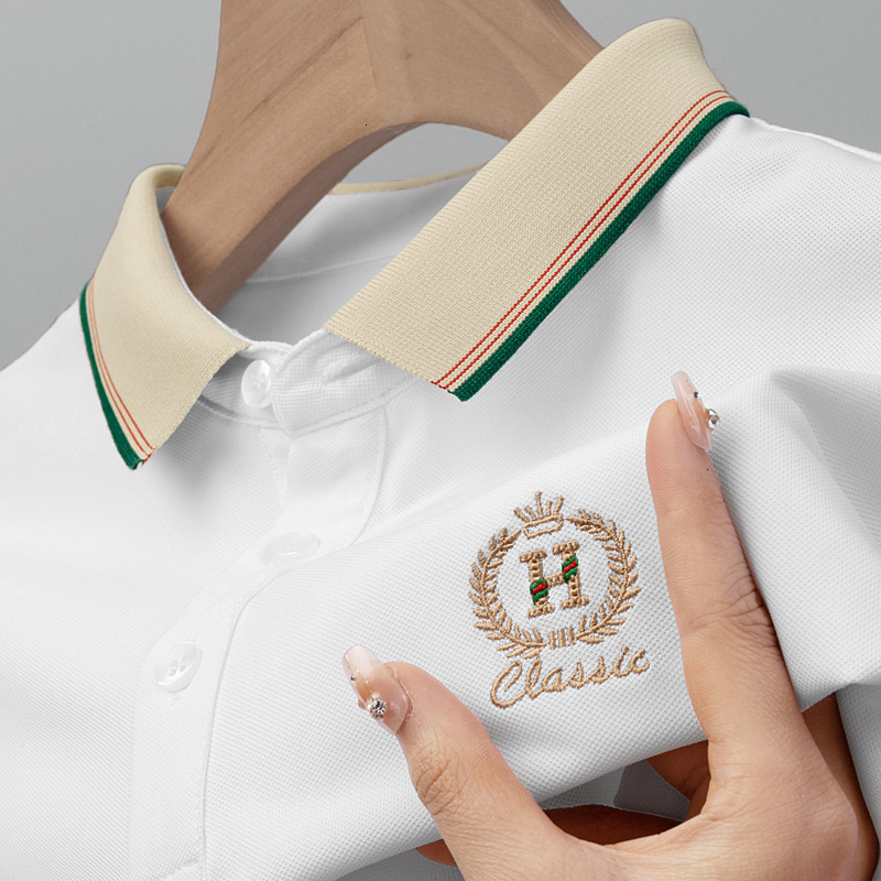 Summer Designer Shirt Short Sleeve T-shirt Mens Designer Hoodie Turn-down Collar Loose Embroidered Polo Shirt Export Top Mens Plus Size Tee