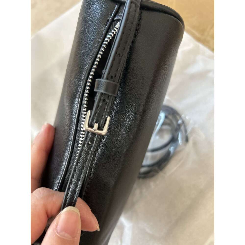 Women Pen Holder Genuine Leather Mini Cylinder Bag Crossbody Handheld Underarm French Style For Commuting SENYY