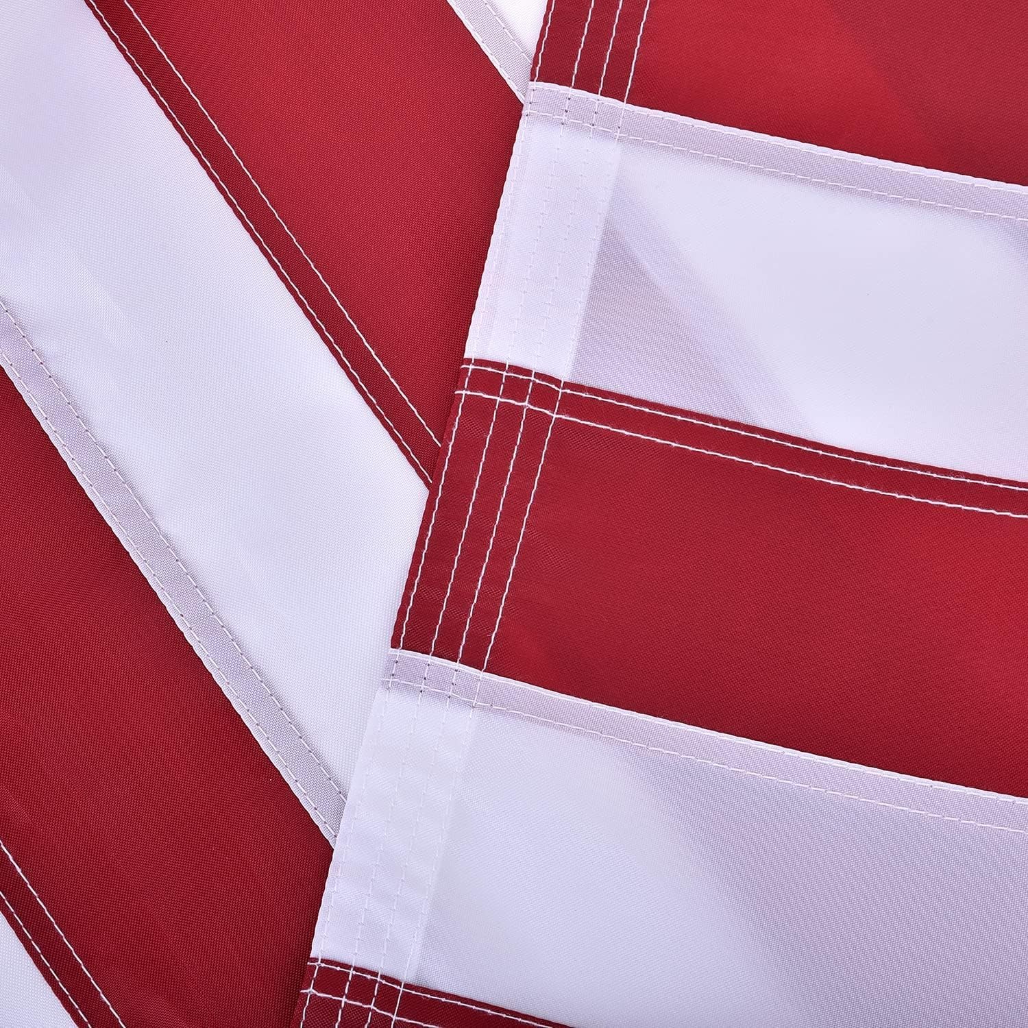 Multi-piece American Flag for Outside 2X3 FT, Deluxe Heavy Duty, All Weather High Wind USA US Flag with Embroidered Stars, Sewn Stripes, Brass Grommet