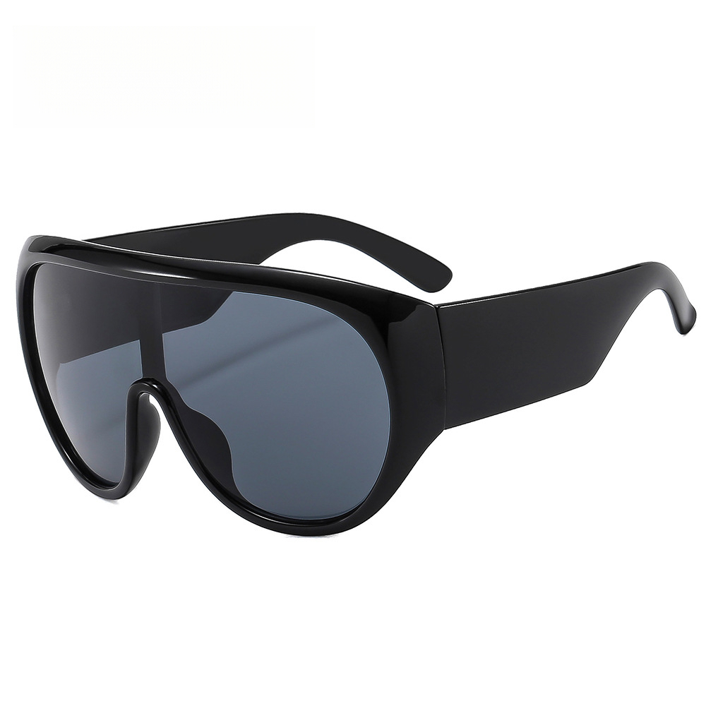 Unisex Frameless Sunglasses, Casual Oversized Gradient Lenses with UV380 Protection - Waterproof PC Construction for Distance Vision, Large Fashion Sh - view 4