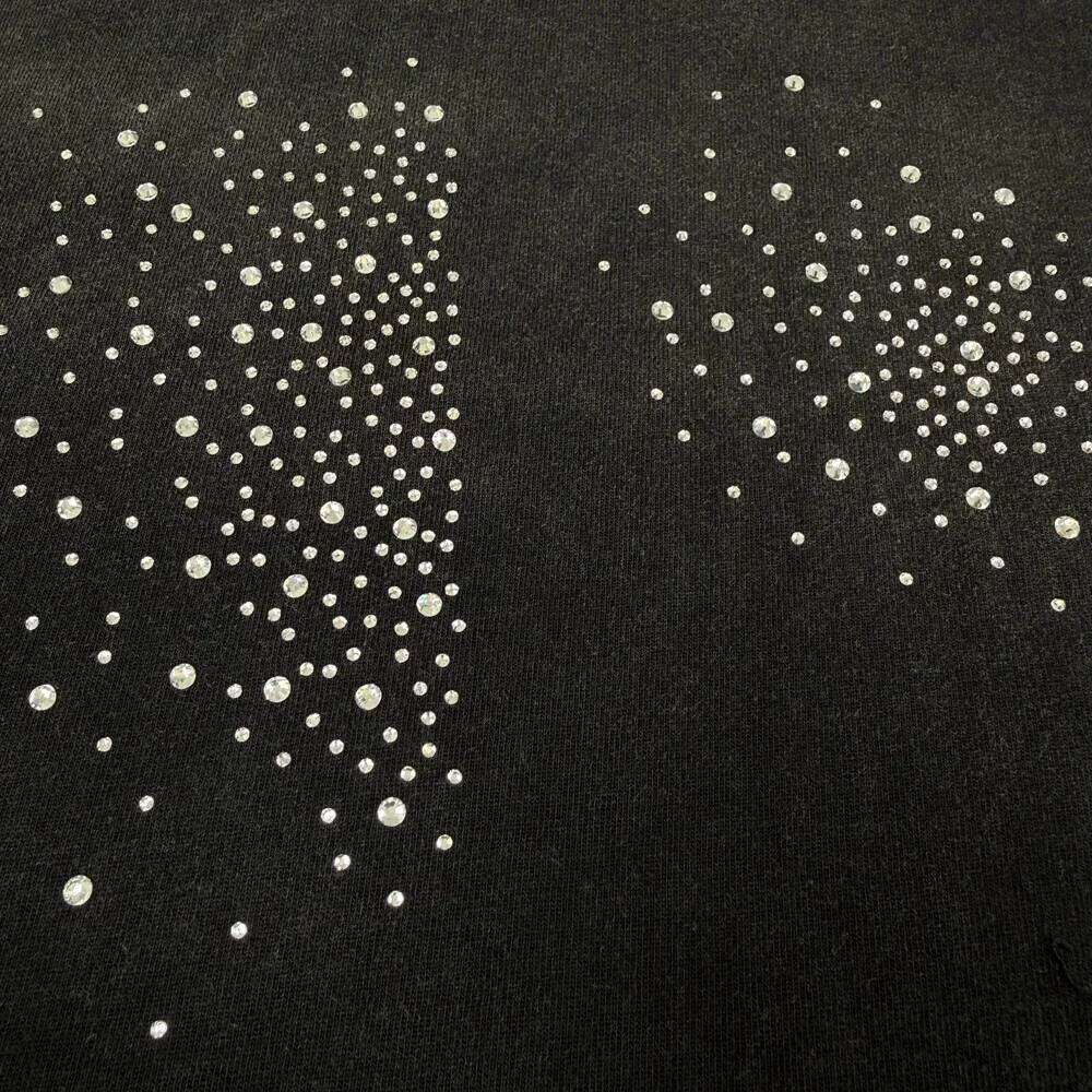 Vale/Valley American-Style Trendy Brand White Ink Direct-Print Hotfix Rhinestes Washed Vintage Loose-Fit Pure Cott Short-Sleeve T-Shirt Men's Hig