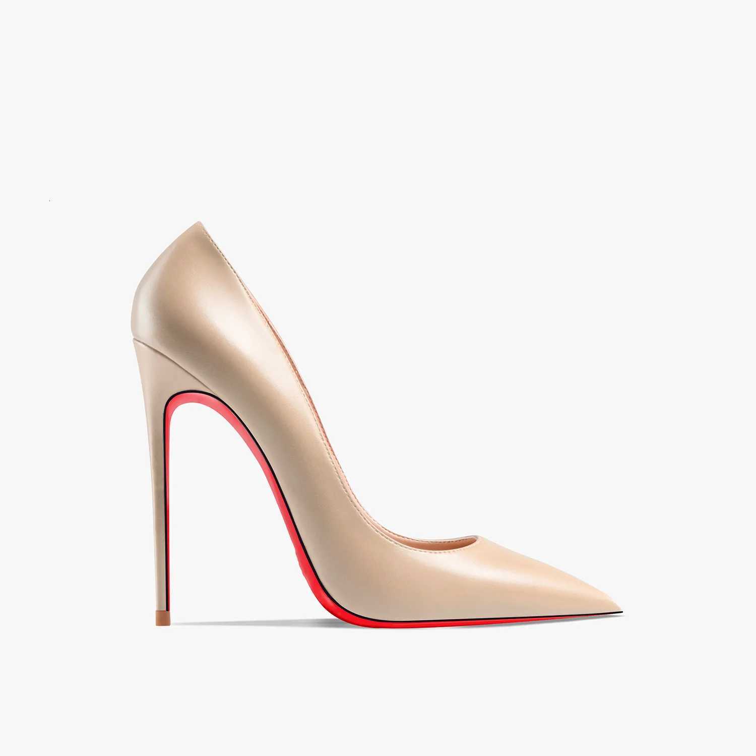 High Red Shiny Bottom New Womens Heels Pointed toe Pumps 12 cm Sexy Matte Party Wedding Shoes Elegant Woman Heeled Shoes H260604