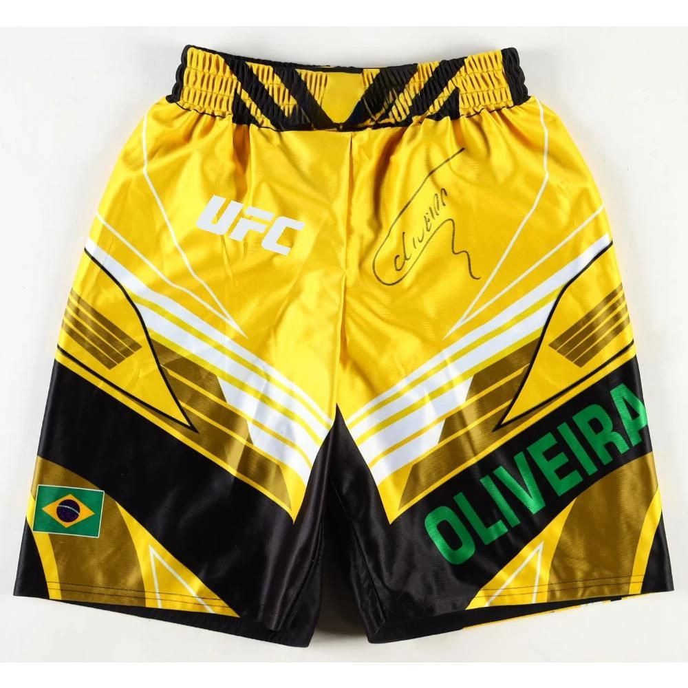 Retro Charles Oliveira Signed Do Bronx Custom Fight Shorts Men Women MMA Octagonal Cage Oversized Jujutsu Training Shorts L260515