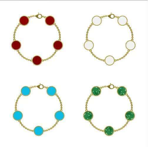 18k gold lucky four-leaf clover customizable LLoovvee nail bracelet, necklace - exquisite bracelet