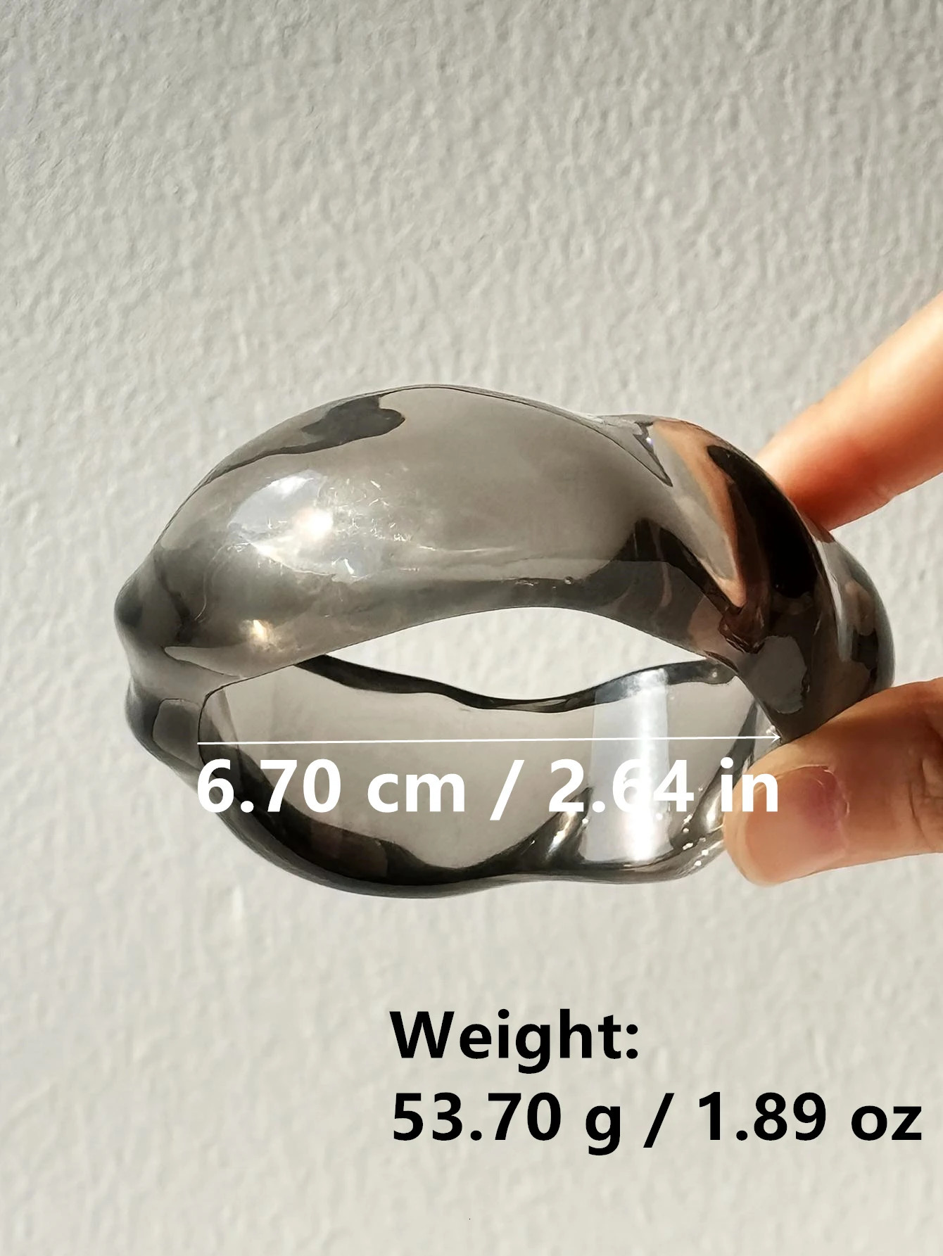Brown Black White Contrast Geometric Irregular Resin Bracelet for Women Girl Summer Decoration Bangle HUANZHI 2025 INS260528BJ - view 7