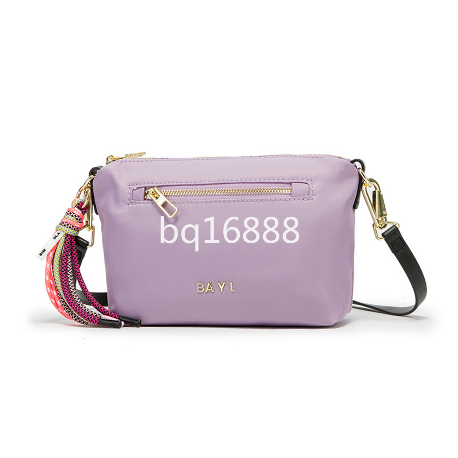 Letter Binba Simple Nylon Shoulder Crossbody Bags for Women Luxury Handbags Designer Women Messegner Shoulder Bag Female Famous Small Bag 268-1