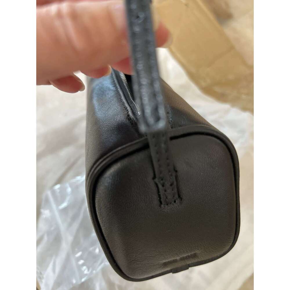 Women Pen Holder Genuine Leather Mini Cylinder Bag Crossbody Handheld Underarm French Style For Commuting SENYY