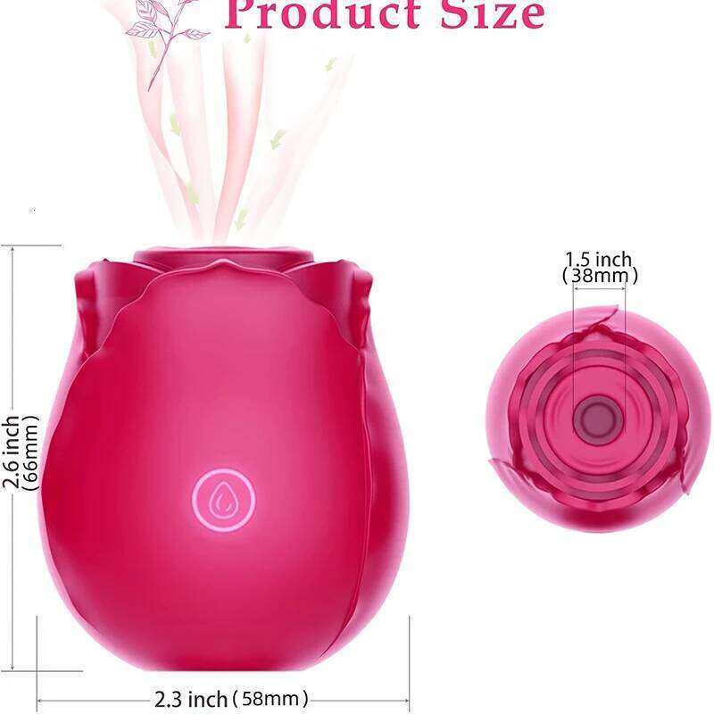 Rose Vibrator Toy Powerful Sucking Women Vacuum Stimulator Oral Nipple Clit Sucker Sex Toys Goods for Female Adults - view 4