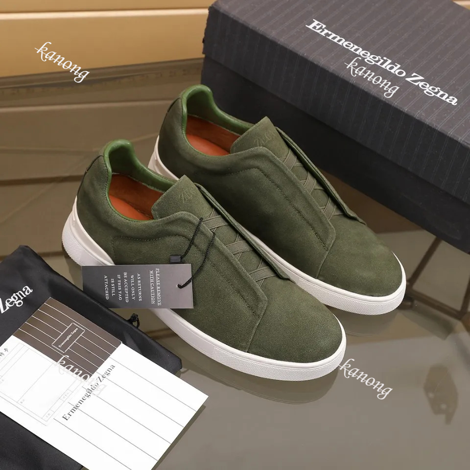 Triple Stitch Secondskin Scarpe Uomo Ermenegildo Lusso Allacciate Pelle Morbida…