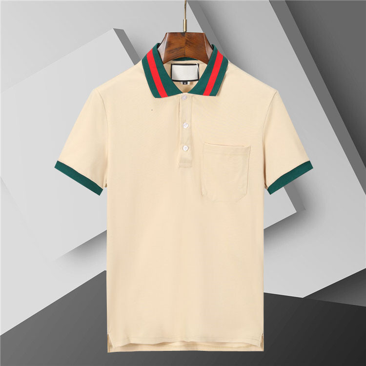 2026 Italy Mens Designer Polos Shirts Mens Italy Polos Shirt with High-Street Embroidery - Cotton Fabric Featuring Snake Bee Prints Asian size M-XXXL