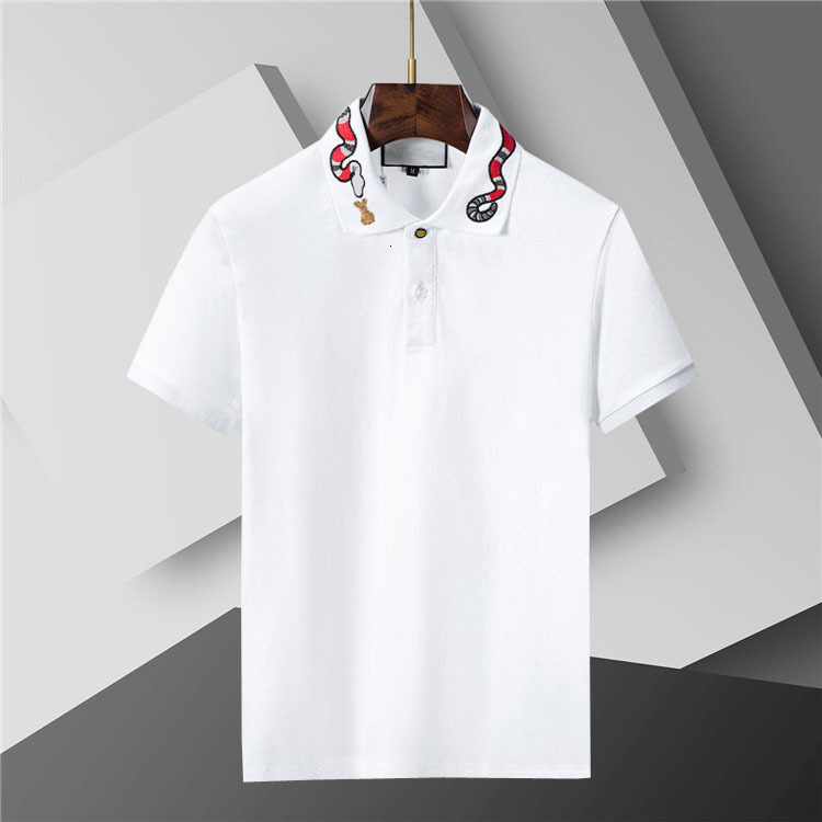 2026 Italy Mens Designer Polos Shirts Mens Italy Polos Shirt with High-Street Embroidery - Cotton Fabric Featuring Snake Bee Prints Asian size M-XXXL