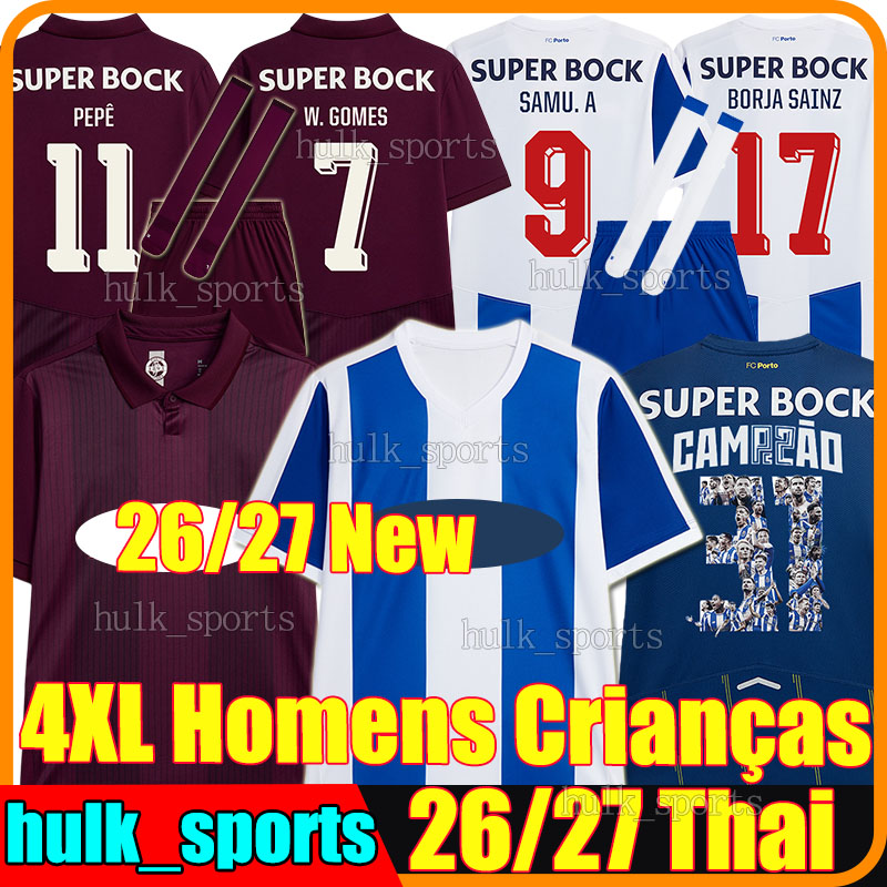 4XL 2026/27 PortO Campeao#31 Fußballtrikots SAMU.A W.GOMES FROHOLDT BORJA SAINZ GUL GABRI VEIGA R.MORA PEPE BEDNAREK DE JONG Männer Kinder Kinder Se