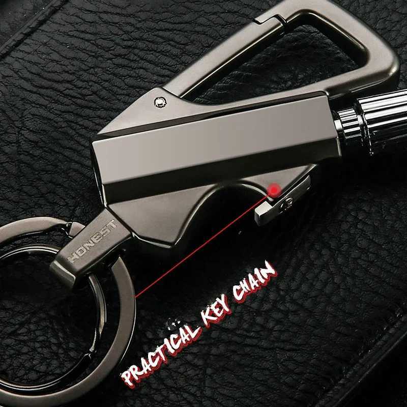 Outdoor mtifunctional portable match keychain fuel lighter metal camping ignition tool mens gadget J260622 - view 5