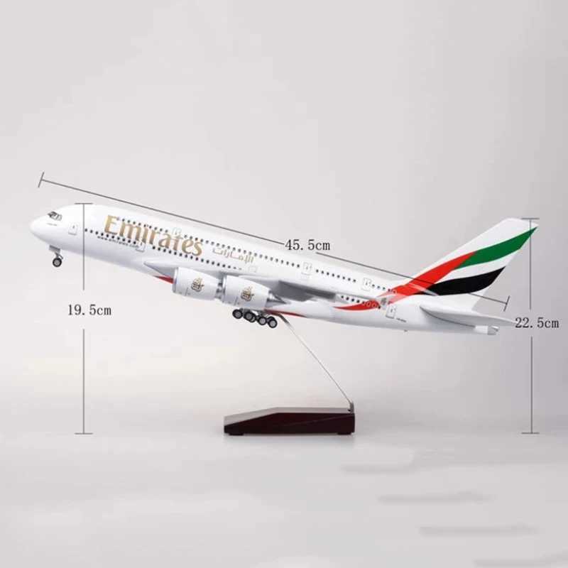 New Emirates A380 Model Plane 1/160 Scale 18 inchs Large Die-cast airplane Toy Collected Gift By Aviation C260604