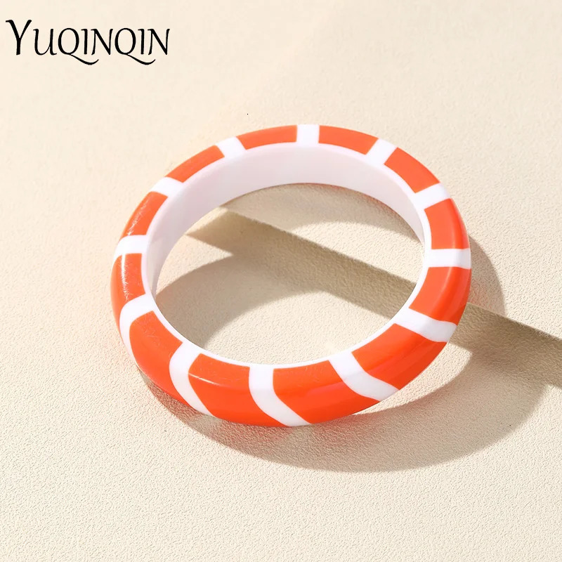 Korean Big Thick Resin Acrylic Geometric Bangles for Women Multicolor Charm Punk Bracelets Bangle For Girls Hand Jewelry Gifts260528BJ - view 5