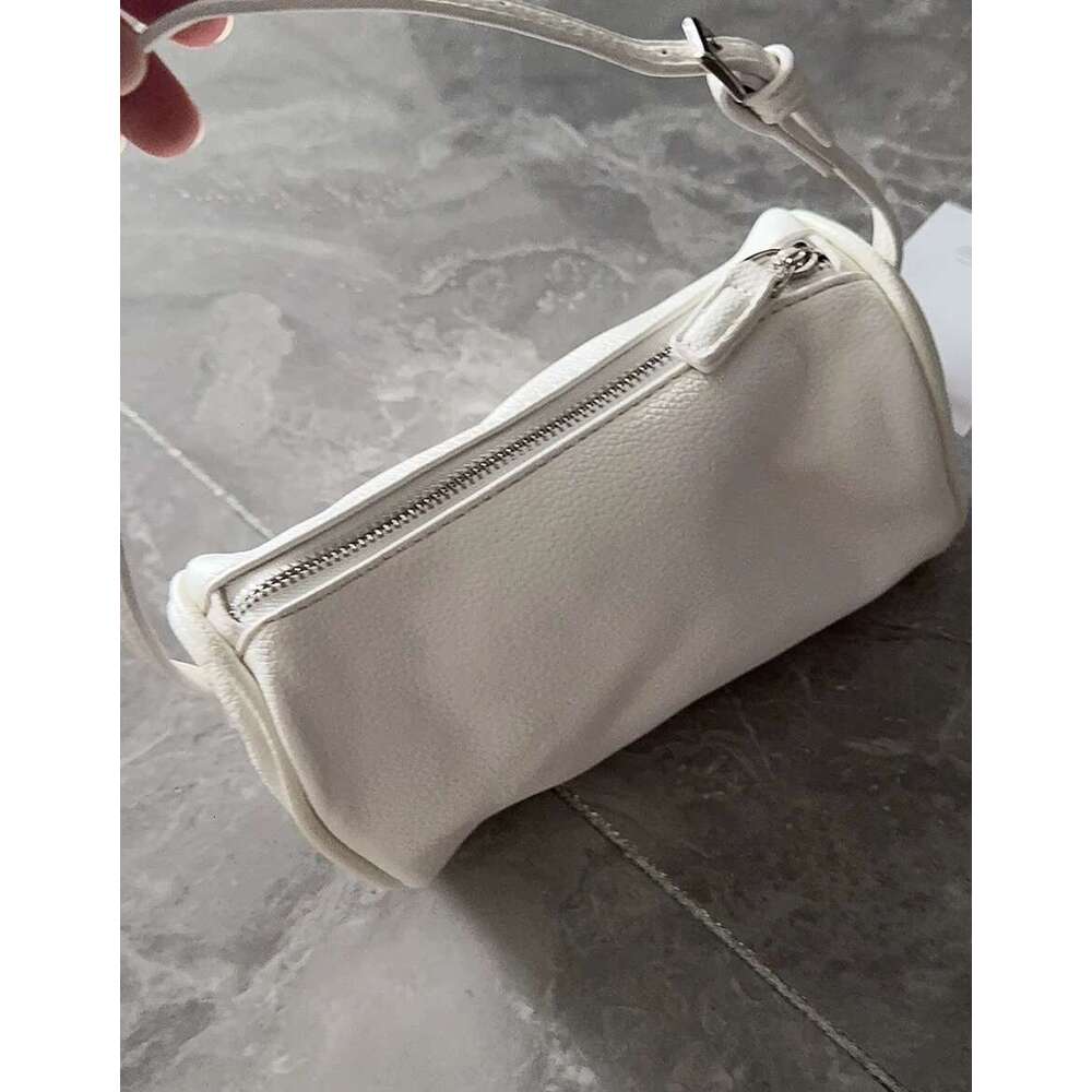 Women Pen Holder Genuine Leather Mini Cylinder Bag Crossbody Handheld Underarm French Style For Commuting SENYY