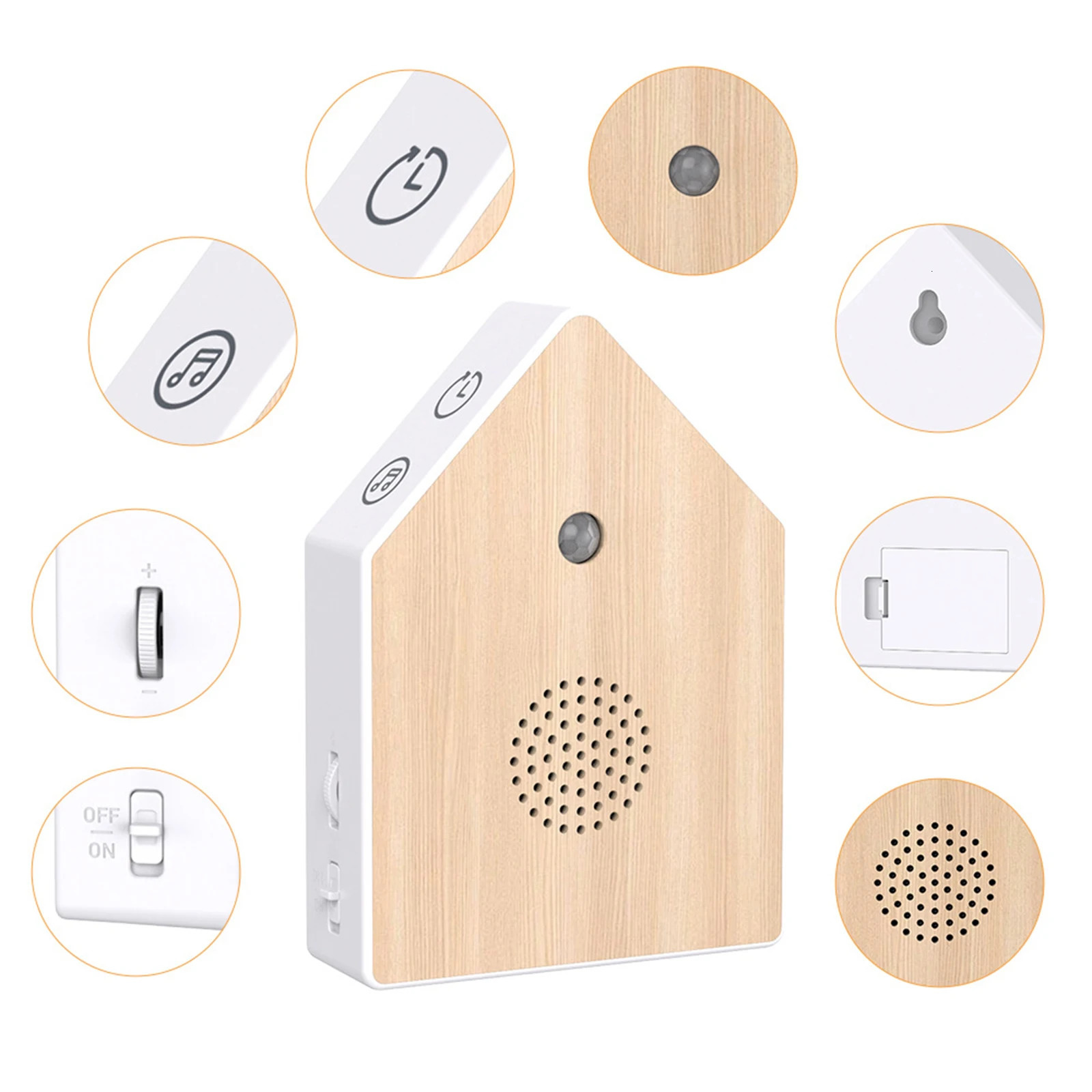 Bird Sound Music Box Lightweight istic Bird Chirping Sound Box Indoor Ambient Noise for Home Bedroom Garden Motion Sensor 260604 - view 7