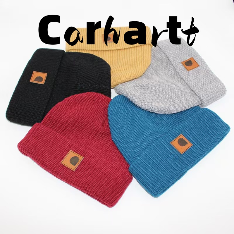 Classic 18 Fit Cuffed Knit Beanie Unisex Casual Street Hip-Hop Skating Hat for Daily Winter Outfits carharttcap