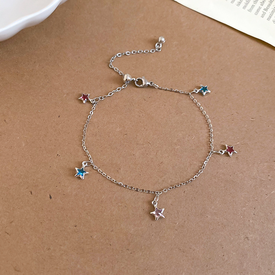 Korean-style ins-style star pendant necklace and bracelet, light luxury with a high-end feel, collarbone chain, niche exquisite versatile accessory fo - view 9
