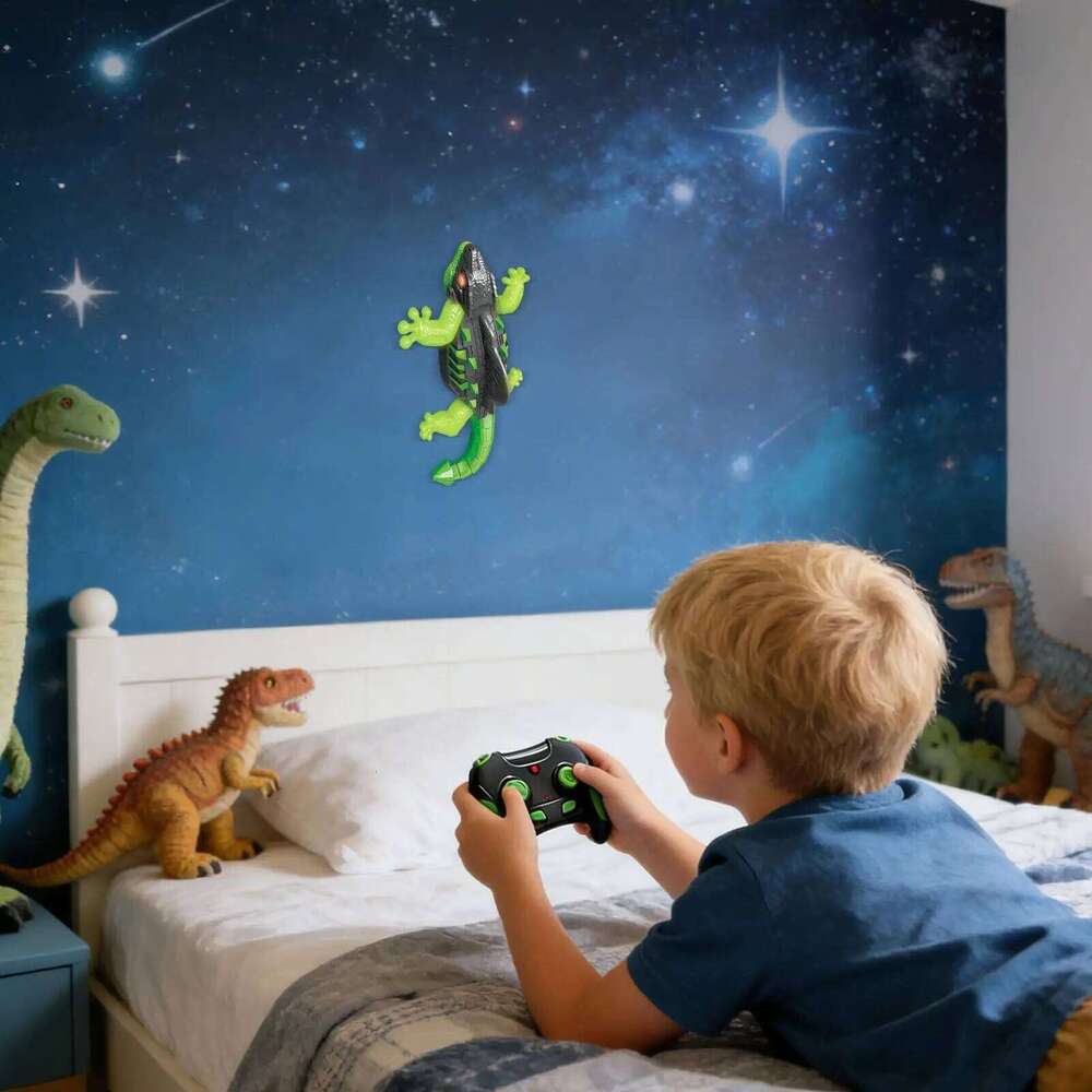 Remote Control Toy Climbing Crawler Wall Electric Lizard with Light for Christmas Stocking Stuffer Kids Play Home Party - view 3