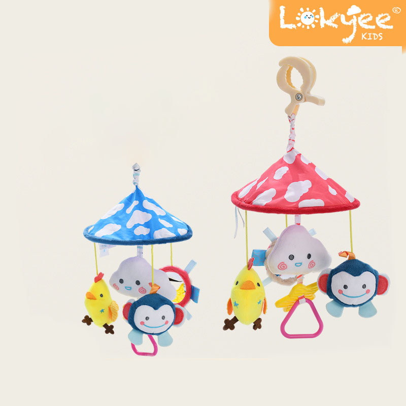 2026 Customized baby bedside rattle hanging ornaments baby soothing toys bulk supply educational bed bell hanging ornament toys