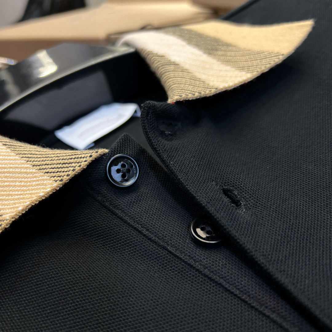 Designer brand high-quality mens T-shirt polo shirt classic collar plaid embroidery mens polo shirt casual business short sleeved shirt