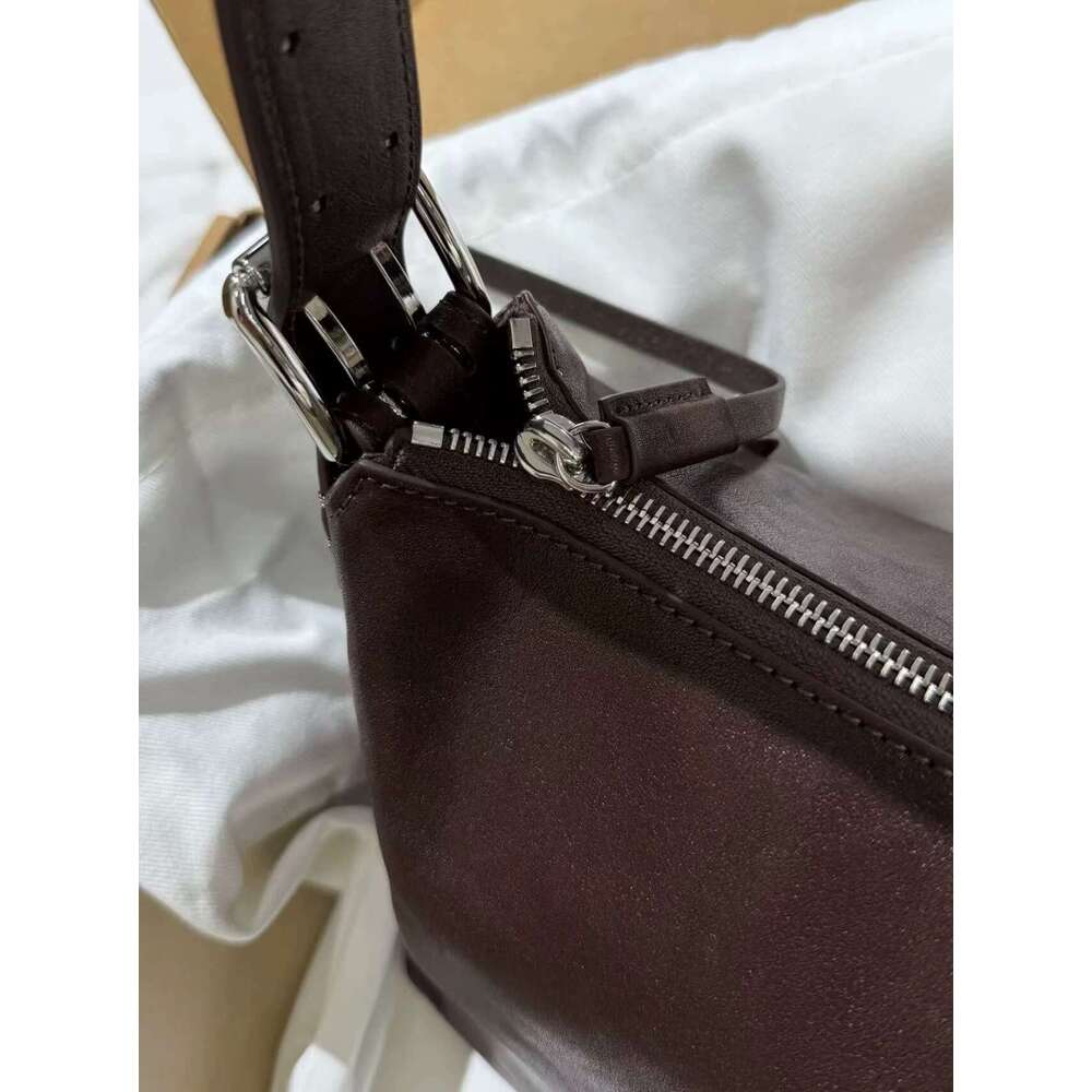Women Vegetable Tanned Leather Baguette Hobo Bag Minimalist Vintage Style High End Tote Crossbody SENYY