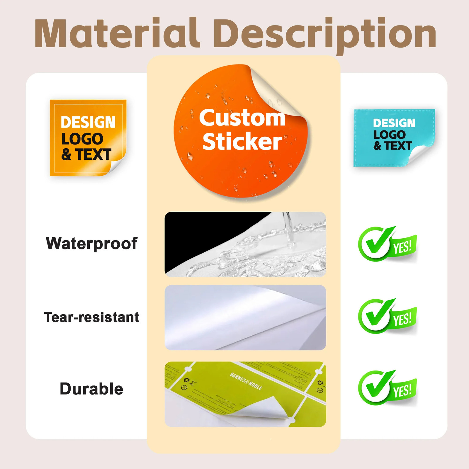 Custom Stickers PVC Waterproof Die Cut Vinyl Face Labels Round Personalized Sticker for Laptop Birthday Party Wedding Business 260615 - view 4