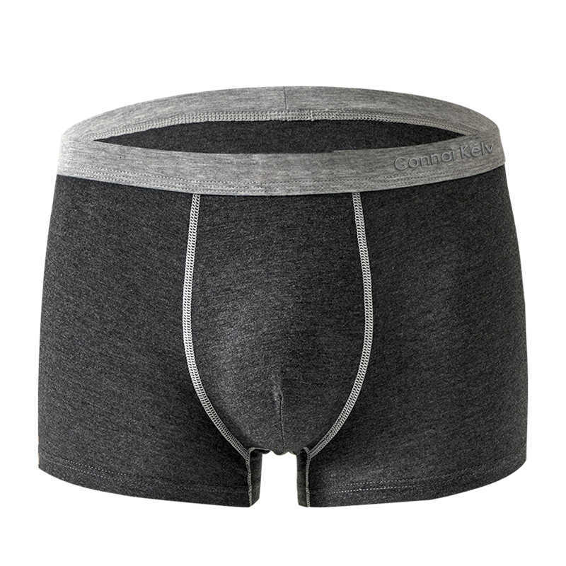 Mens Shorts Brand Underwear Fashion Trend Sexy Boxer Breathable Soft Boxers Men Classic Black Solid Color Underwear MenT251211