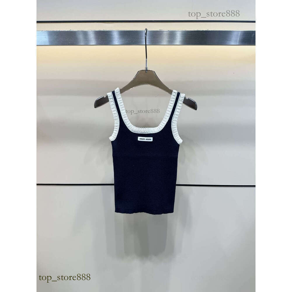 T Shirts Designer Spring Summer Knits Womens Letter Top MM Tees Vest Women High Quality Fashion Slim Fit And Comfortable Clothing Shirt Miu 669