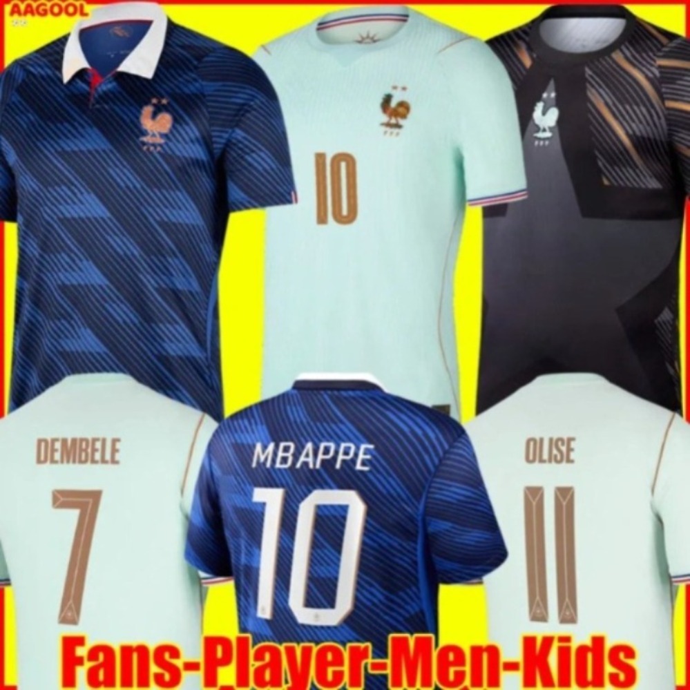 France football shirt 2026 World Cup French soccer jersey MBAPPE Maillots de kit equipement de foot kids EKITIKE DEMBELE OLISE DOUE THURAM 26 27 TOPs 