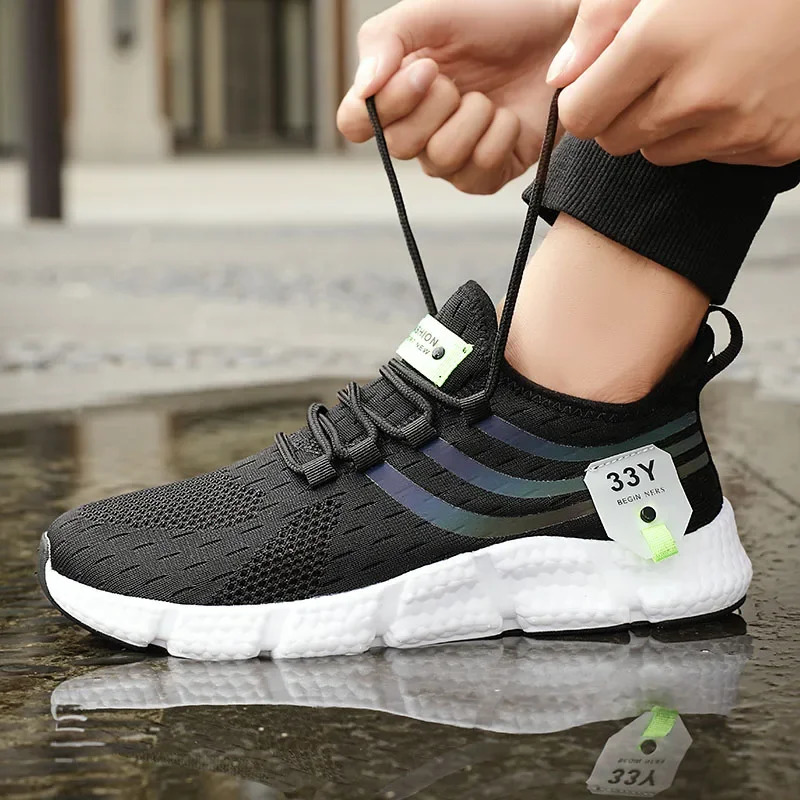 Mens Sports Shoes Trendy Mesh Breathable Comfortable Casual Cushioned Running Lightweight Tennis for Summer 260605 - view 6