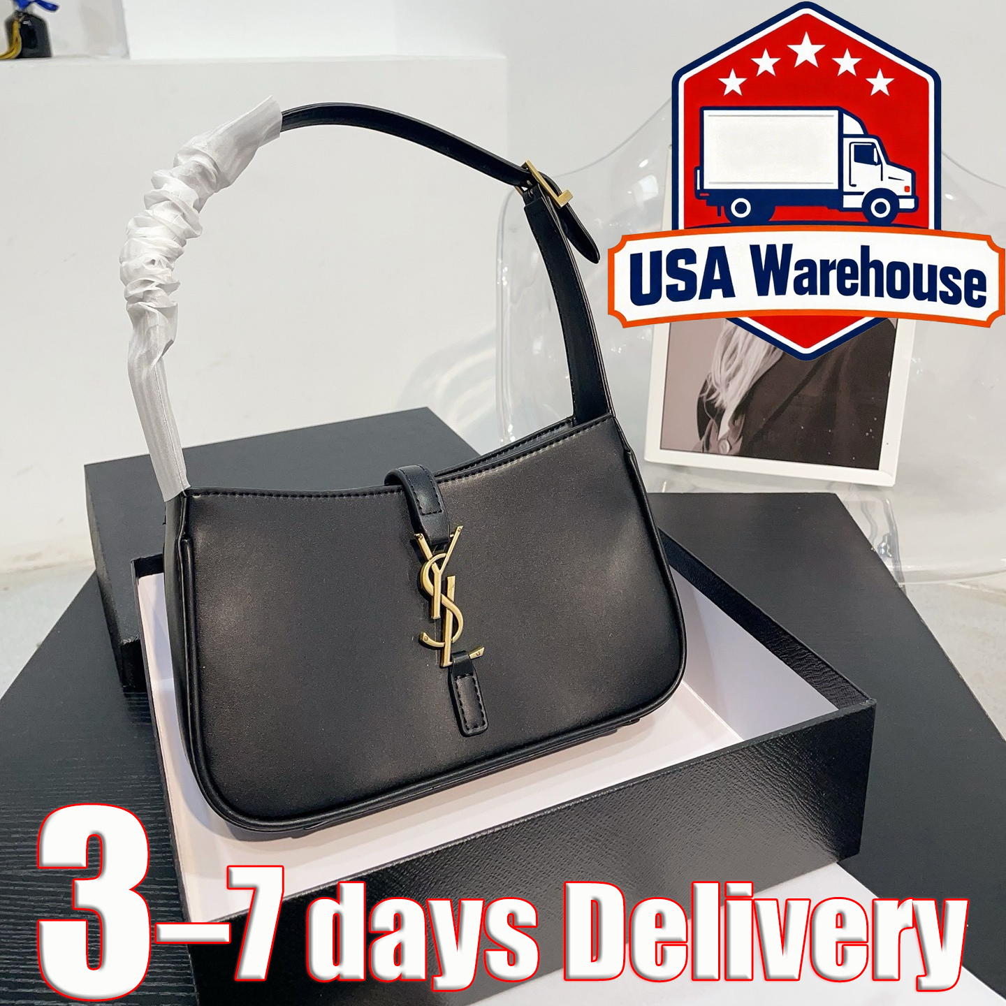 Designer Bag yslcross body bag Shoulder Bag yslcross body designer bag LE5A7 Hobo bagLuxury Leather Hook-Closure Envelope TOP Women's Wallets Handbag Fast Delivery