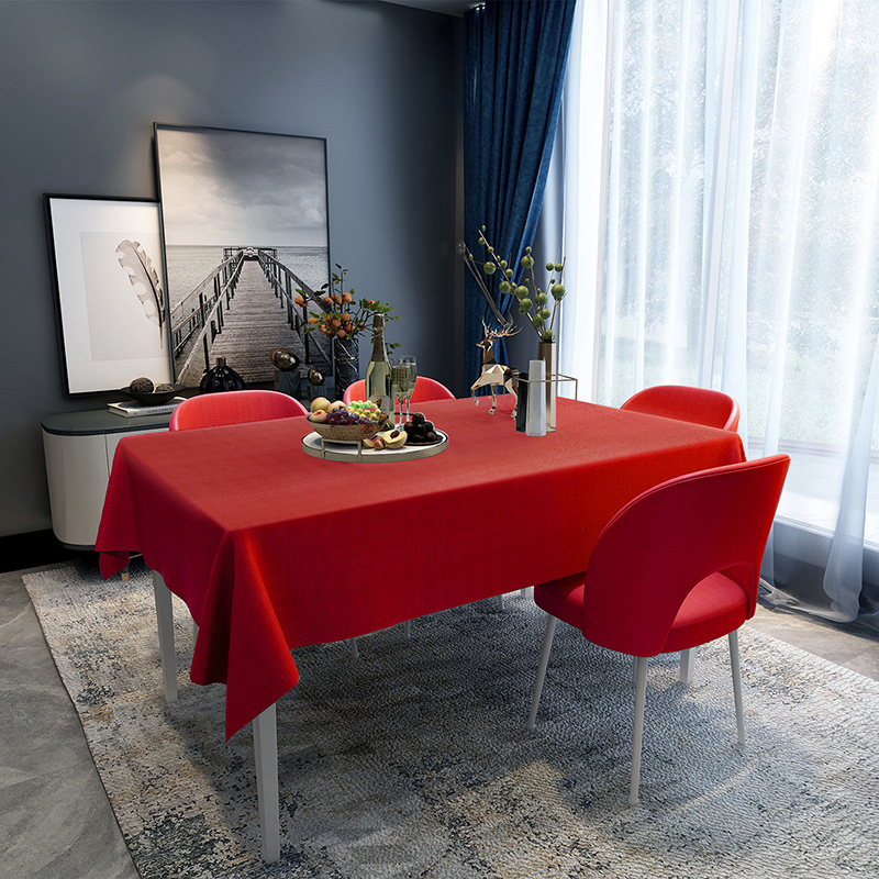 YL-38758 Custom Waterproof, Oil-proof, Wash-free, Heat-resistant Tablecloth, Non-slip Table Mat, Dining Tablecloth