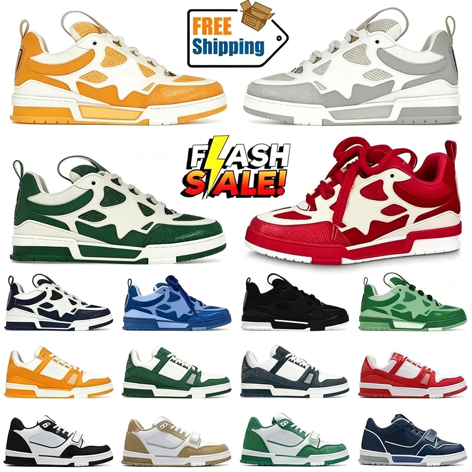 35 47 with box top quality man designer sneakers calfskin men fashion travel trainer casual shoes genuine running leather classic dermis skate board Embossed