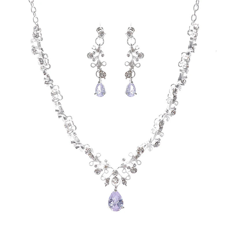 Itacazzo Bride Wedding Classic Necklace Earring Set Exquisite and Elegant for Ladies Suitable for Party Festivals 260617 - view 3