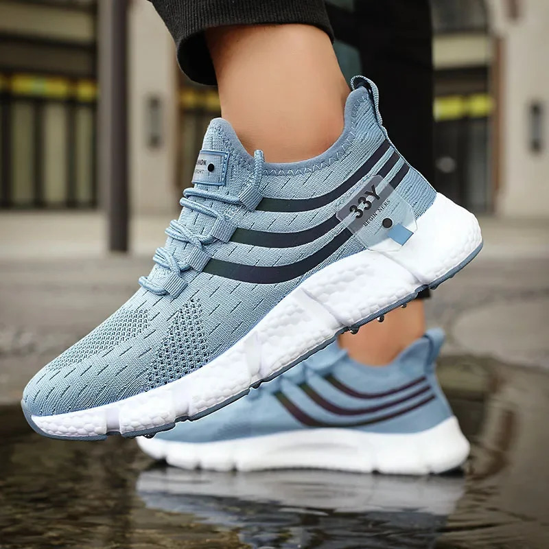 Mens Sports Shoes Trendy Mesh Breathable Comfortable Casual Cushioned Running Lightweight Tennis for Summer 260605 - view 7