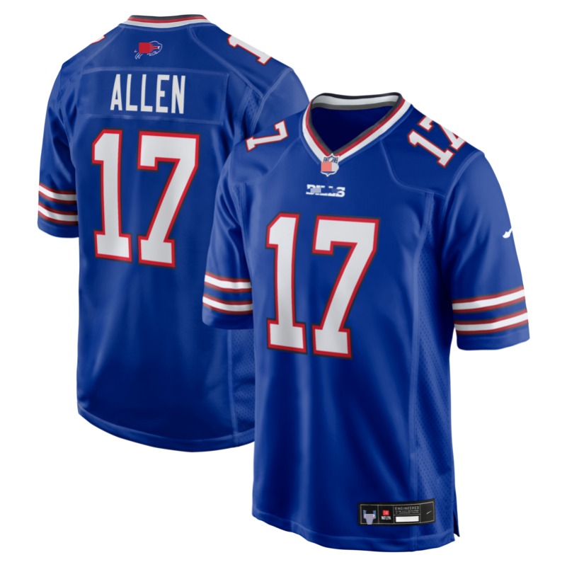 Maglia Da Gioco Buffalo Billss Josh Allen James Cook III Josh Allen Bianco Bian…