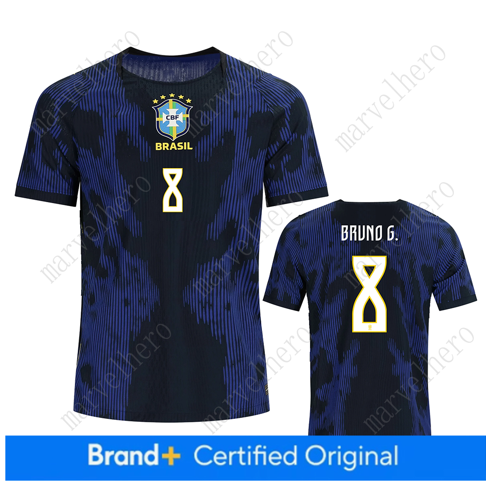 Brazil Away Jersey Bruno Guimaraes NO.8 World Cup 2026 Soccer T Shirt Brazilian National Team Sports T-shirt Jerseys Man Woman Short Sleeves Tshirt Un