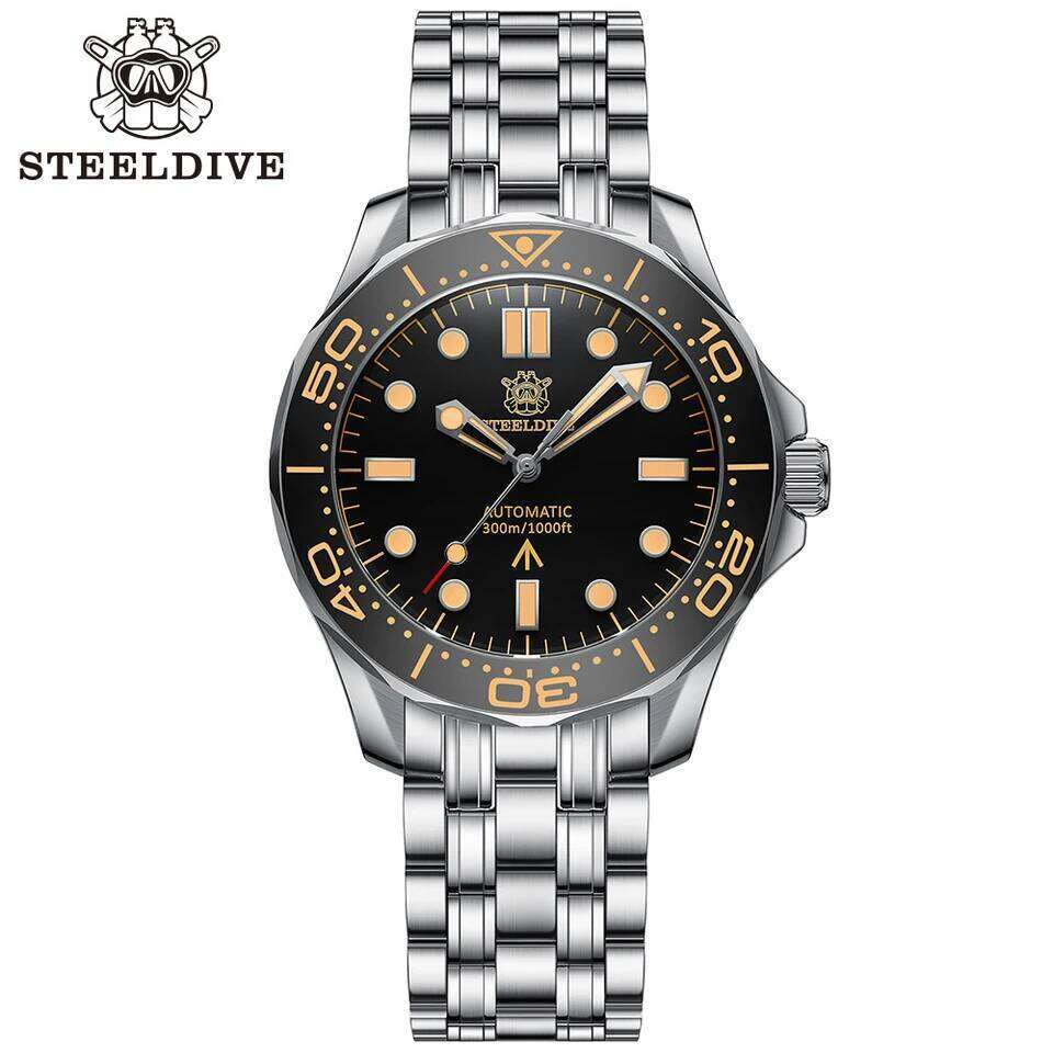 STEELDIVE SD1957 Best Seller 42MM Ceramic Bezel 300M Waterproof Super Luminou Sapphire Glass NH35 Automatic Men Dive Watch W260605 - view 7