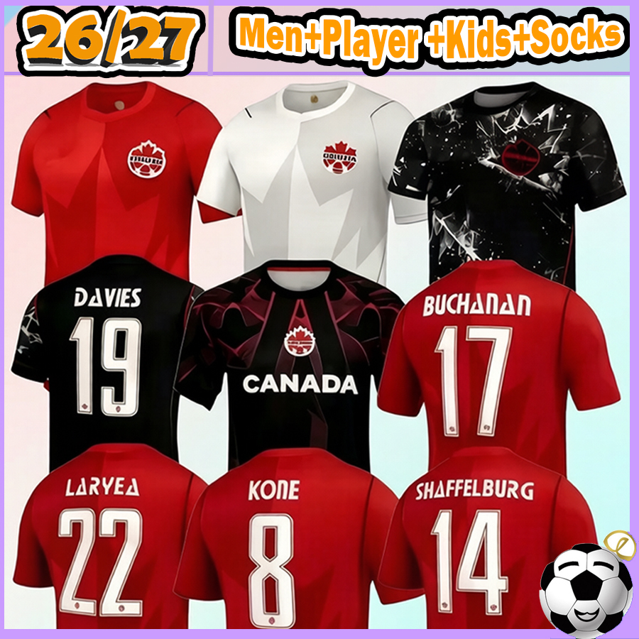 New 2026 World Cup Canada Soccer Jerseys DAVIES JDAVID JOHNSTON MILLER LARIN CAVALLINI MILLAR EUSTAQUIO WATERMAN FRASER SINCLAIR national team footbal