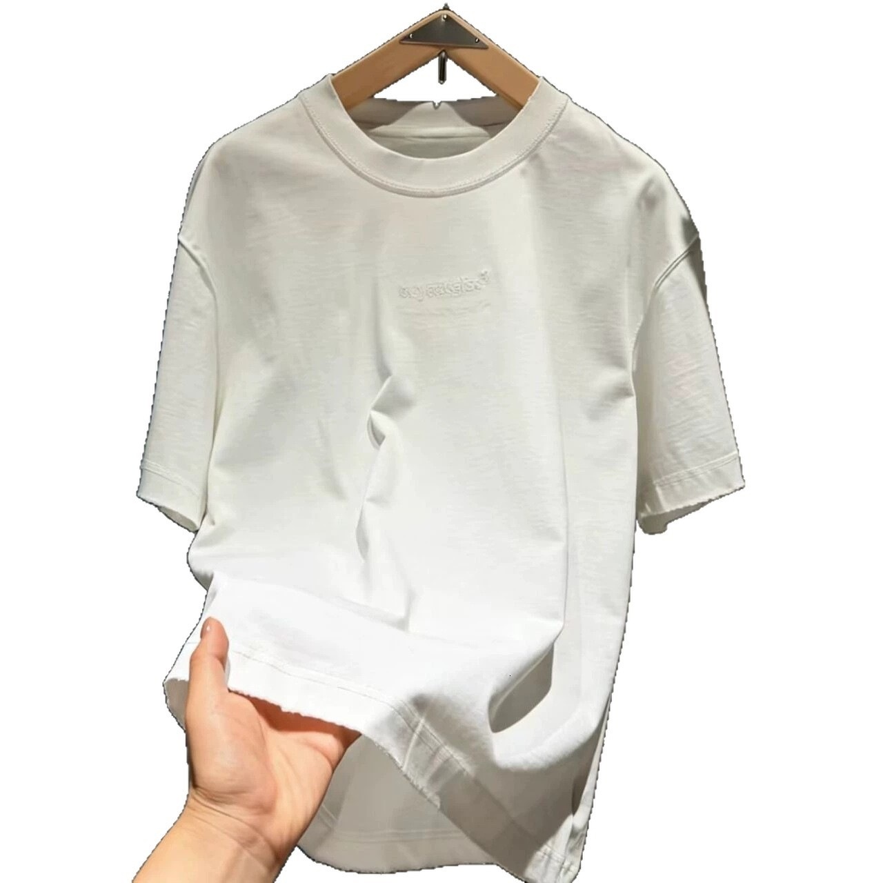 Designer T-shirt Summer Short-sleeved Clothing Summer Washed Distressed Patch Shirt Vintage Streetwear Hip Hop Outdoor Tee - view 6