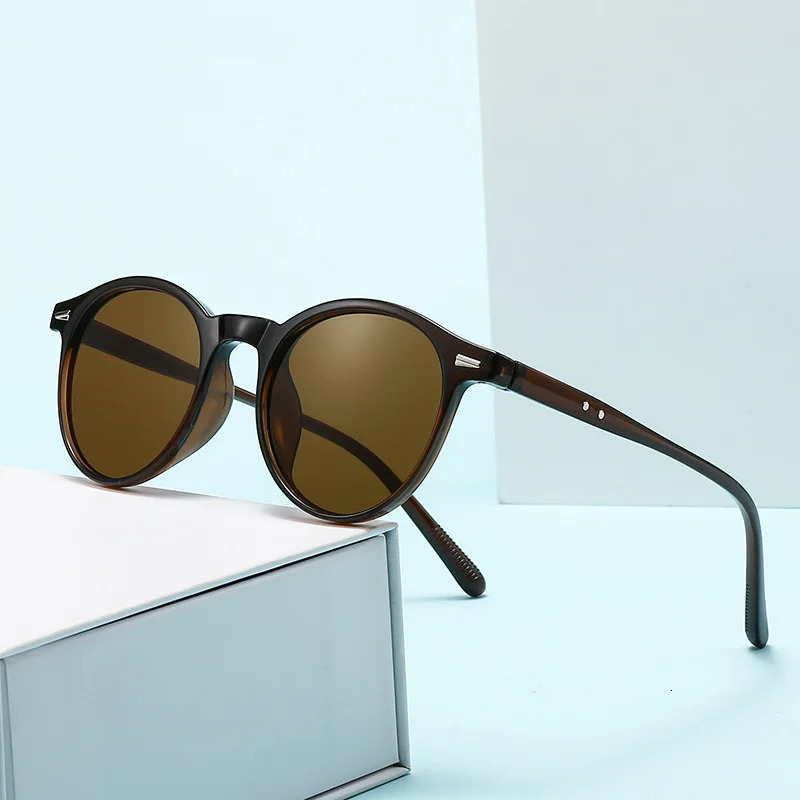 Vintage Sunglasses Uv400 Female Sun Glasses Round Eyeglasses Impact Resistant Retro Shades For Casual Wear Driving Hiking 260605 - view 4
