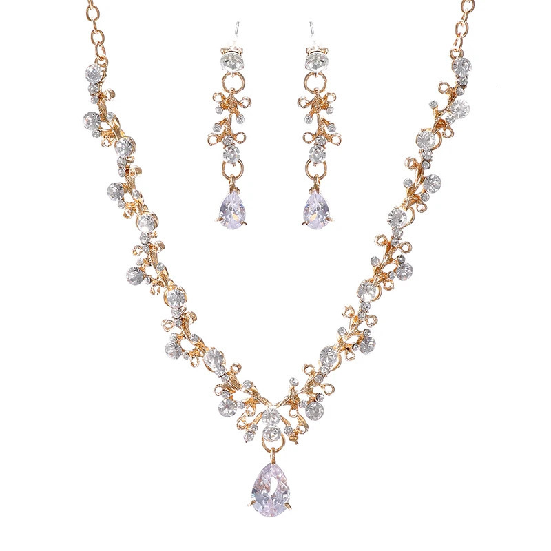Itacazzo Bride Wedding Classic Necklace Earring Set Exquisite and Elegant for Ladies Suitable for Party Festivals 260617 - view 5