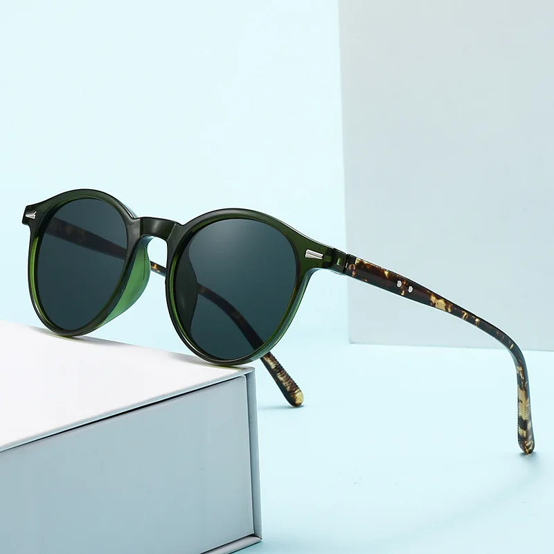 Vintage Sunglasses Uv400 Female Sun Glasses Round Eyeglasses Impact Resistant Retro Shades For Casual Wear Driving Hiking 260605 - view 6