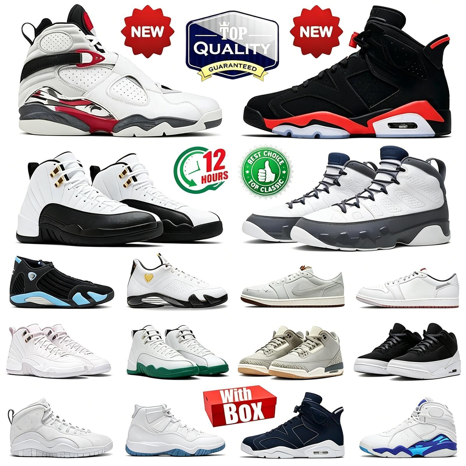 Reverse Infrared Bugs Bunny Flint Grey Designer 1s 3s 6s 8s 9s 10s 11s 12s 13s 14s Basketball with box 12 Taxi Pearl Pink Sneakers man women shoes