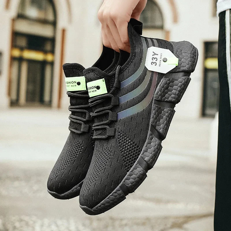 Mens Sports Shoes Trendy Mesh Breathable Comfortable Casual Cushioned Running Lightweight Tennis for Summer 260605 - view 4