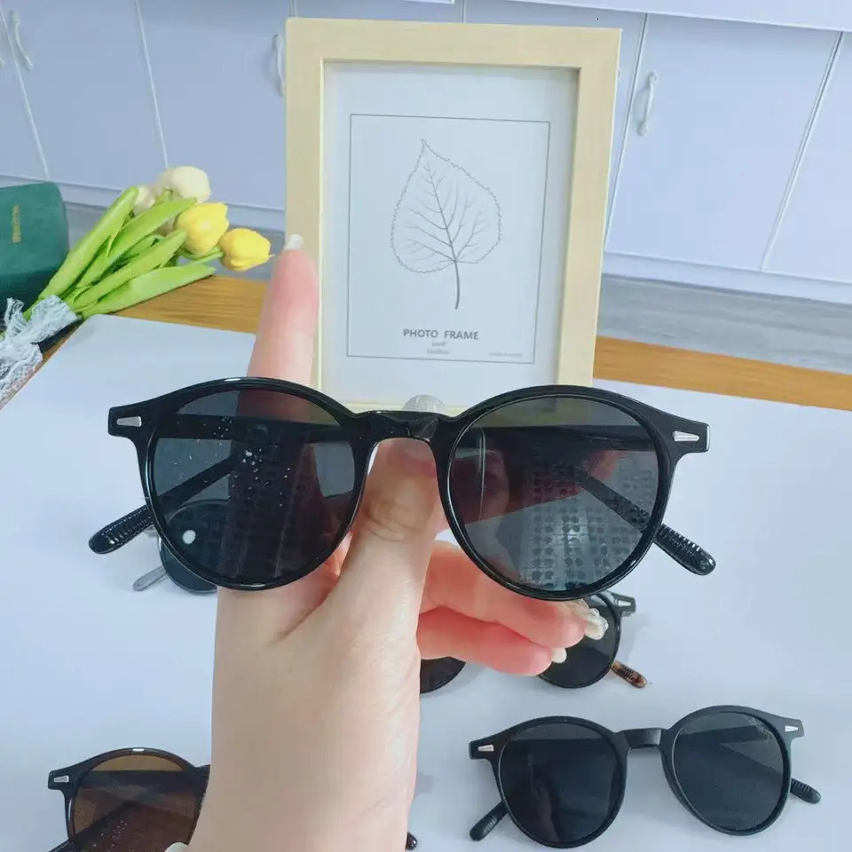 Vintage Sunglasses Uv400 Female Sun Glasses Round Eyeglasses Impact Resistant Retro Shades For Casual Wear Driving Hiking 260605 - view 7